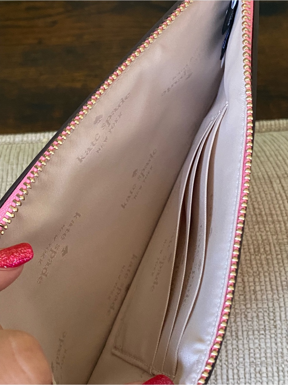 Kate Spade Hot Pink Zip Wristlet NWT - Picture 7 of 7